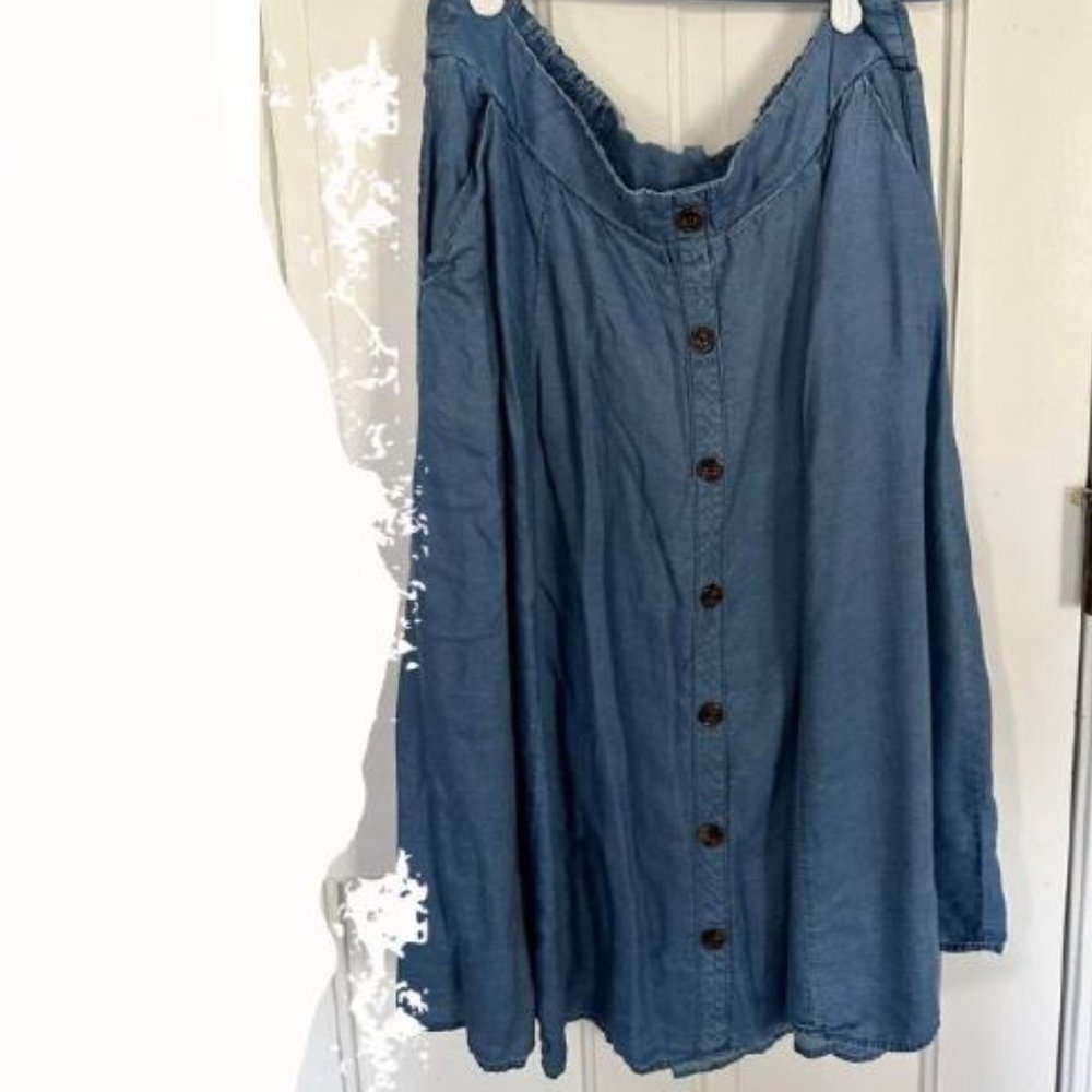 Torrid Chambray Midi Skirt
